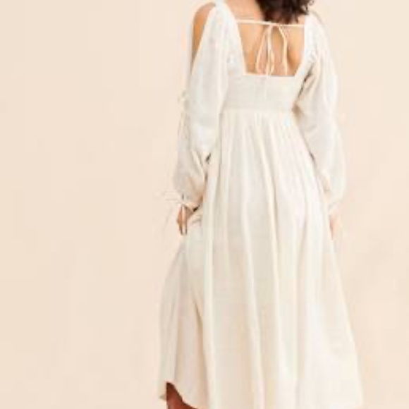 NWT Free people dreamweaver maxi dress in ivory - Picture 3 of 7
